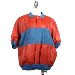Bally Men’s Vintage 80s Leather Polo Colorblock